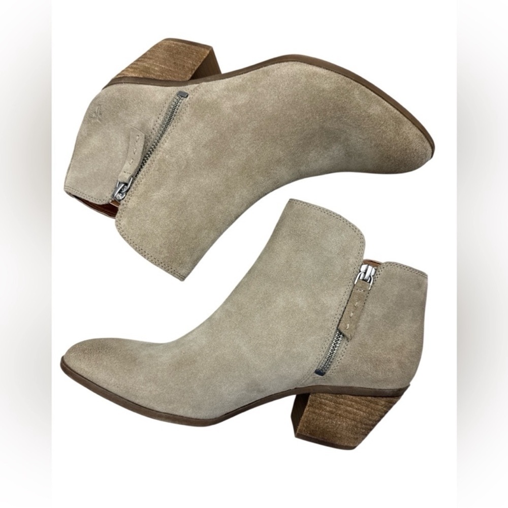 Frye Judith Zip Ankle Bootie Suede Pointed Toe Size 9